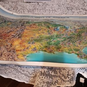 Laminated Map of the United State.